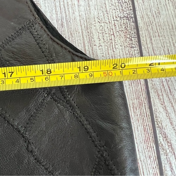 Katch Me Too West Patchwork Vintage Leather Vest Medium - Picture 4 of 6